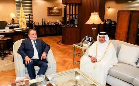 فى لقائه وزير المالية القطرى محافظ المركزى المصرى يبحث العلاقات الاقتصادية بين البلدين