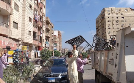 محافظ كفرالشيخ يتابع جهود حملات إزالة الإشغالات بعدد من شوارع عاصمة المحافظة