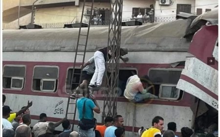 في واقعة تصادم قطاري الزقازيق..  حجز عامل المزلقان والسائقين لحين وصول التحريات