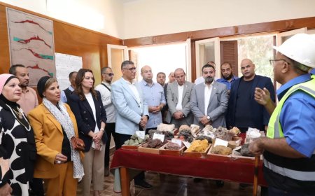 محافظ الجيزة يزور أكبر مناجم للحديد والصلب بالشرق الأوسط في الواحات البحرية