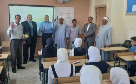 بدء الدراسة بمدرسة الأوسط قمولا الثانوية بقنا