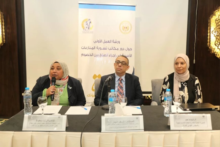 تسوية المنازعات الأسرية في إجراء الصلح بين الخصوم فى ورشة عمل بتعاون قومى المرأة ووزارة العدل