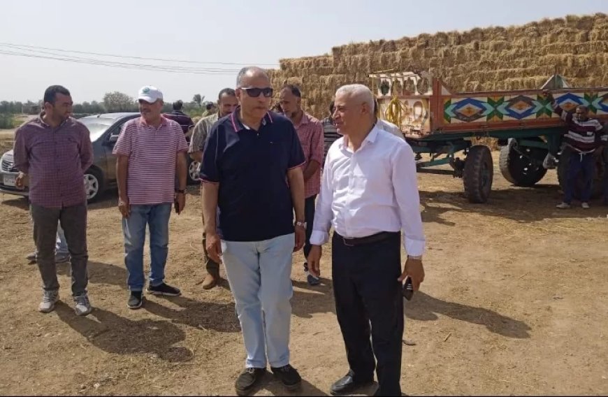 الزراعة والبيئة يتابعان منظومة جمع وتدوير قش الارز ومكافحة السحابة السوداء بالشرقية