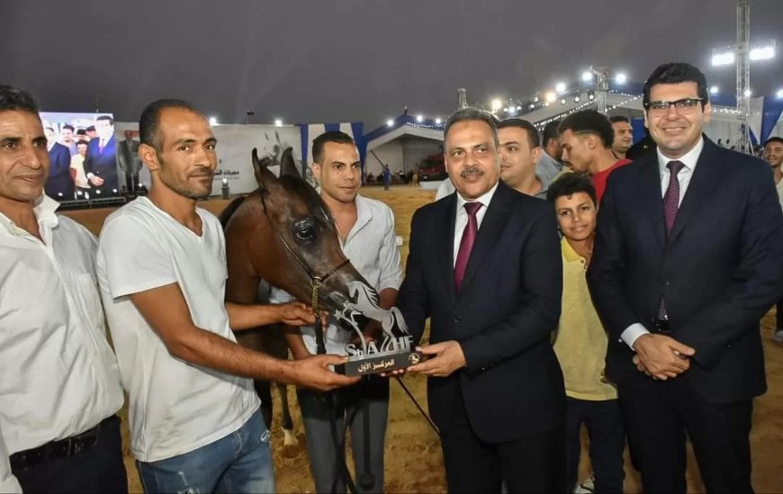 مجسمات لأحصنة جامحة  للمتسابقين الفائزين بمسابقة “جمال الخيل” بمهرجان الشرقية للخيول العربية