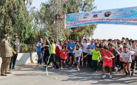 "في احتفالات أكتوبر... "شباب يدير شباب" بالغربية يشاركون في ماراثون للجري"