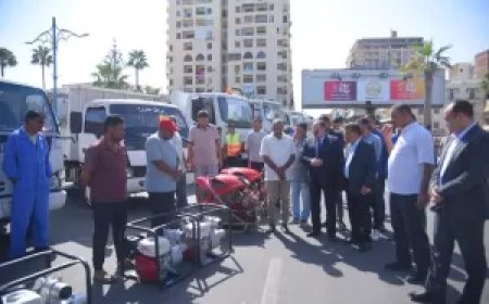 مطروح استعدت لاستقبال الشتاء.. اصطفاف المعدات لمواجهة التقلبات الجوية