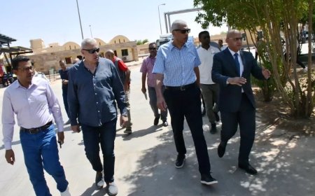 محافظ أسوان يتابع ميدانياً إنتظام حركة التجارة والسفر بميناء قسطل البرى على الحدود المصرية السودانية .. ويؤكد على أهمية الموانئ البرية في زيادة حجم التبادلات والتصدير للأسواق الأفريقية