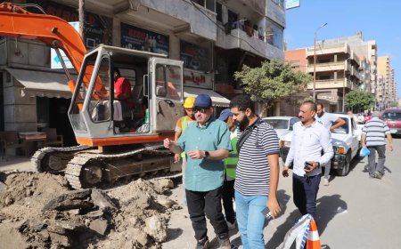 جولة  لرئيس شركة الصرف الصحي بالإسكندرية  للتأكد من جاهزية المحطات بمنطقة العجمي غرب الإسكندرية استعدادًا لموسم الأمطار