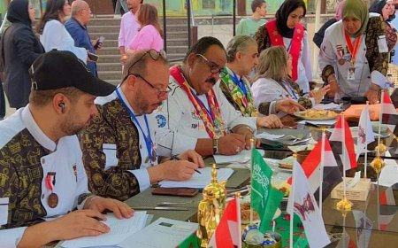 اطباق متميزة للمتسابقين في اليوم الأول من مسابقة ،،ملتقى طهاة مبدعون ،،بالصور