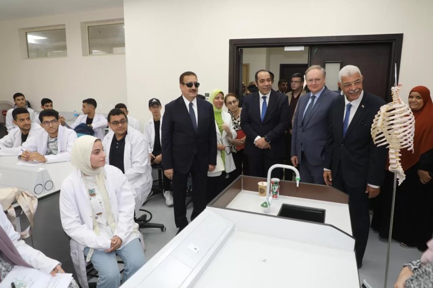 محافظ المنوفية والسفير الأوروبي يتفقدان مدرستي سعد درويش والمساعي الإعدادية بتلا والجامعة الأهلية ببركة السبع