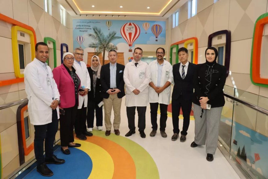 القنصل الياباني والملحق الطبي بالسفارة اليابانية بالقاهرة يشيدان بمستوى التجهيزات بمستشفى شفاء الأورمان بالأقصر
