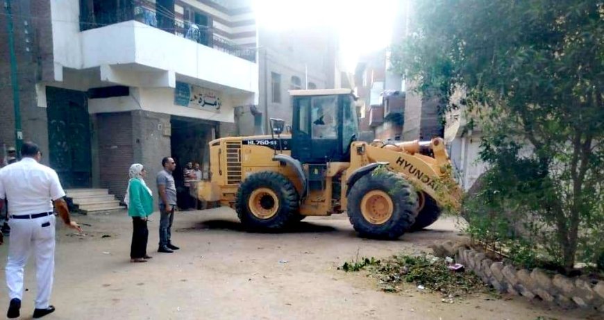 تنفيذ 11 قرار إزالة لتعديات على 3585م2 أملاك دولة بدسوق