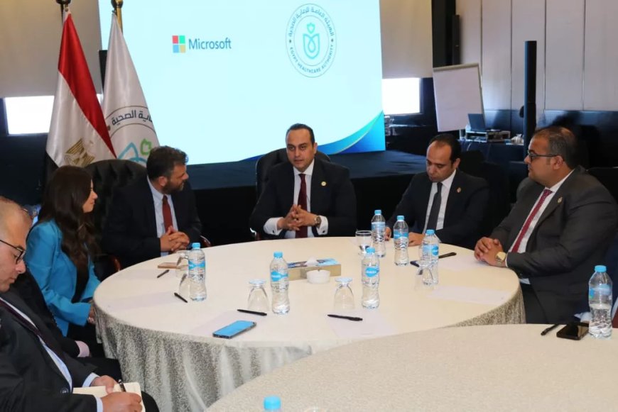 رئيس هيئة الرعاية الصحي ..ووفد شركة مايكروسوفت العالمية بحثوا  سبل التعاون في استخدام تقنيات الذكاء الاصطناعي والتحول الرقمي في الرعاية الصحية