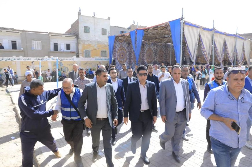 نائب محافظ سوهاج يتفقد فعاليات القافلة الشاملة بقرية “باصونة”