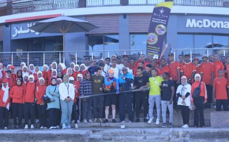 انطلاق فاعليات ماراثون الجري الذي تنظمه جامعة أسوان بالتعاون مع الاتحاد المصري للكانوي والكياك