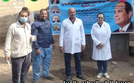 بيطري المنيا ينظم قافلة بيطرية علاجية مجانية بقرية بني حرام بديرمواس 