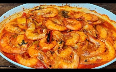 صينيه جمبري بالصلصه بطريقة بسيطة وسريعة