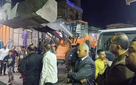 حملة لإزالة الإشغالات والتعديات بمدينة القنطرة غرب