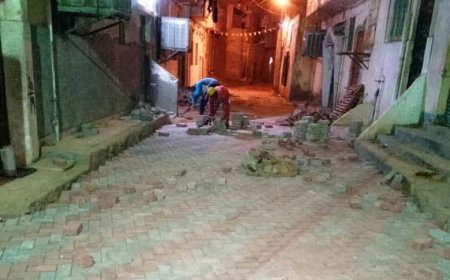 محافظ اسوان يوجه لتكثيف الجهود لإستكمال خطة الرصف بالطرق الرئيسية والشوارع الداخلية