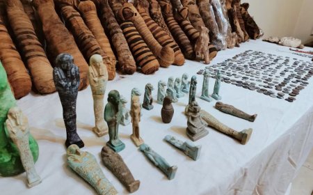 ضبط 360 قطعة ومومياوات أثرية بحيازة عاطلين بالمنيا والنيابة تحبس المتهمين 4 أيام