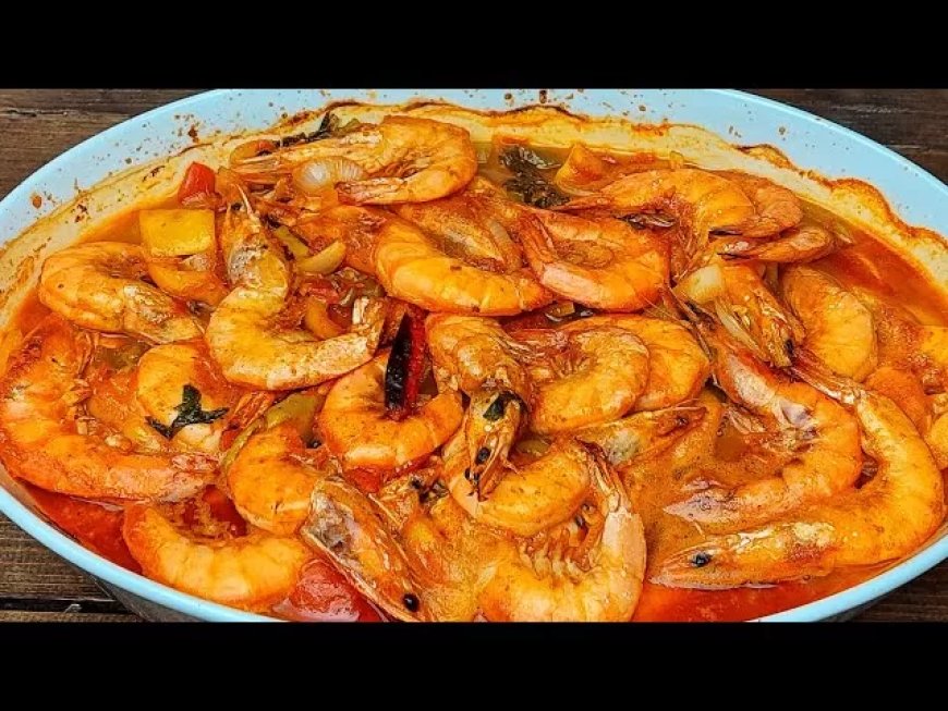 صينيه جمبري بالصلصه بطريقة بسيطة وسريعة