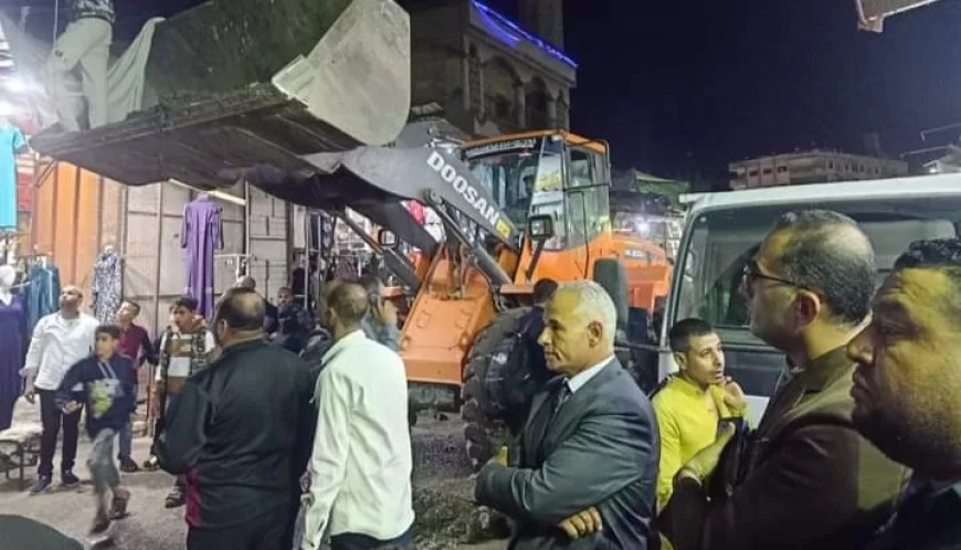 حملة لإزالة الإشغالات والتعديات بمدينة القنطرة غرب