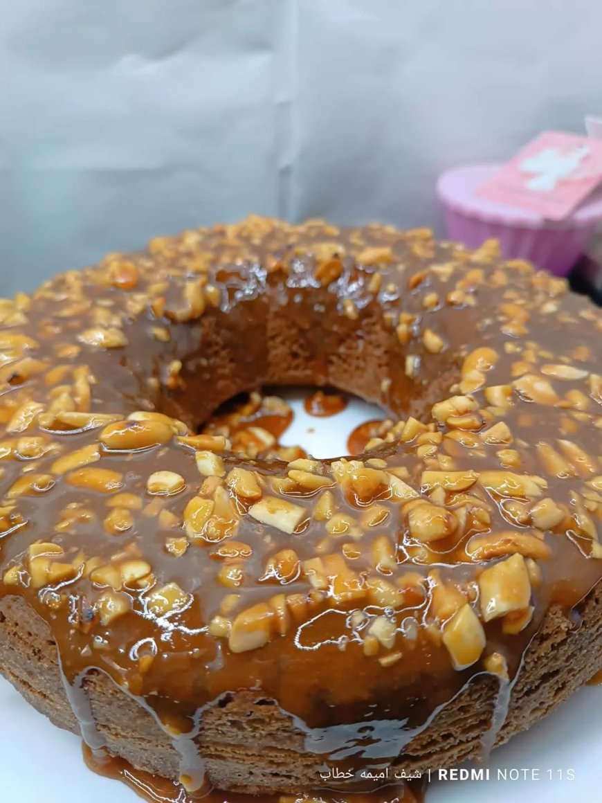 كيكه بصوص الكراميل والسوداني بطريقة أميمة خطاب