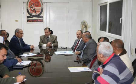 رئيس جامعة جنوب الوادى يناقش انشاء مركز الاوراق الثبوتية بالجامعة