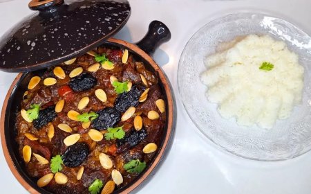 مكونات طاجن لحمه بالقراصيا بطريقه الشيف مروة