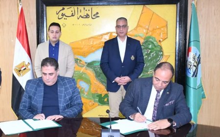 محافظ الفيوم يشهد توقيع بروتوكول تعاون بين مديرية الزراعة وبنك المياه المصري