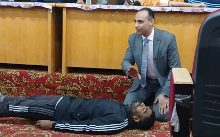 وكيل وزارة الصحة بالشرقية يقود أول دورة تدريبية للإسعافات الأولية والإنعاش القلبي الرئوي للرياضيين وأطقم التحكيم