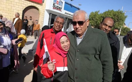 محافظ الوادى الجديد يشارك ذوى الهمم احتفالات اليوم العالمي