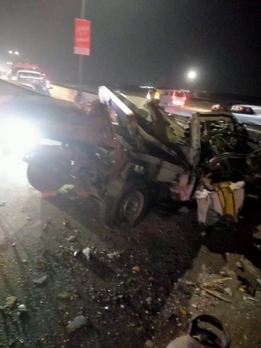 مصرع واصابة 12 في حادث انقلاب اتوبيس بالشرقية