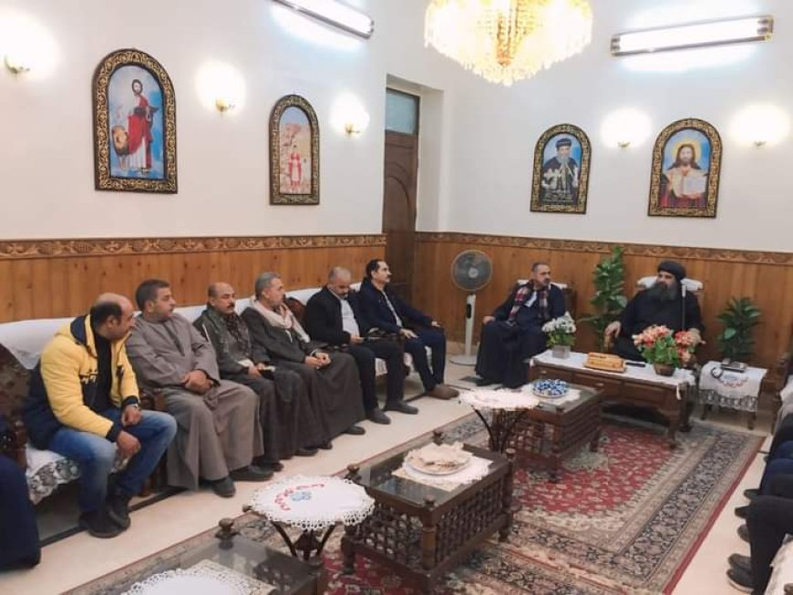 وفد من حزب مستقبل وطن ابنوب يزور كنيسة الشهيد " أبوسيفين" لتقديم التهنئة