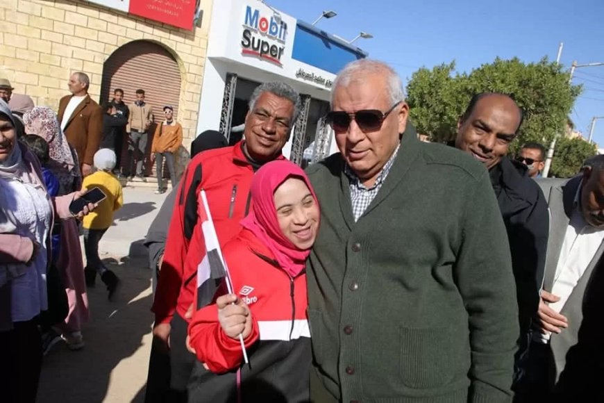 محافظ الوادى الجديد يشارك ذوى الهمم احتفالات اليوم العالمي