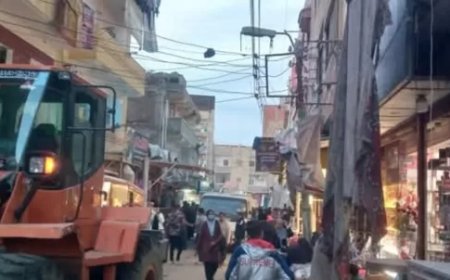 تنفيذ 57 حالة من الإشغالات وتعديات البناء بالقنطره غرب