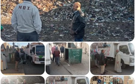 أعمال  النظافة مستمرة بمركز ومدينة ههيا.. نقل 28طن للمدفن الصحي بالخطارة