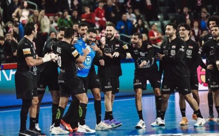 منتخب اليد يهزم كرواتيا ويحقق الصدارة بالعلامة الكاملة..  ومحمد علي حصل علي افضل لاعب