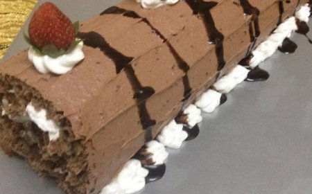 السويسرول بطريقه بسيطة وسريعة