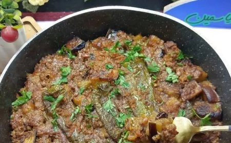 طريقة تحضير صينية المسقعة باللحمة المفرومة