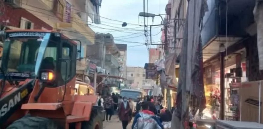 تنفيذ 57 حالة من الإشغالات وتعديات البناء بالقنطره غرب