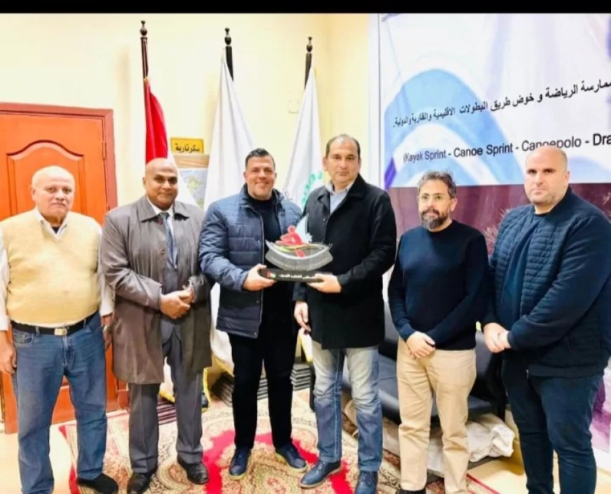 خلال زيارته لاتحاد الكانوي والكياك ….خلدون يطلب معسكرات مشتركةلفلسطين  مع منتخبات مصر