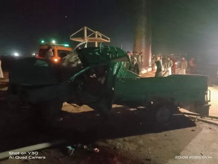 بسبب الشبورة..  مصرع 8 عمال وإصابة 4 آخرين في  انقلاب سيارة نقل بمطروح