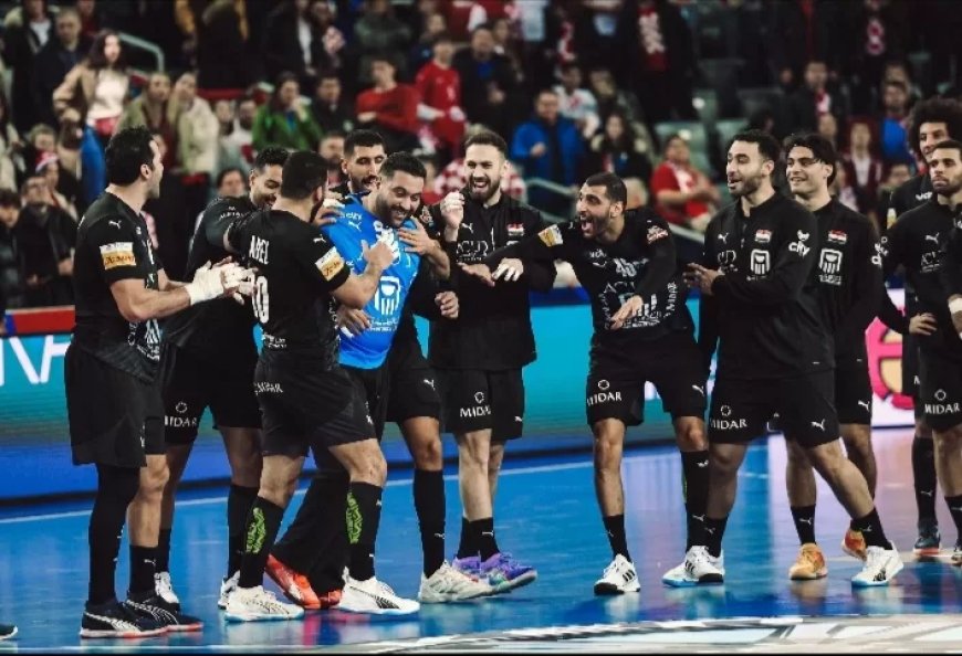 منتخب اليد يهزم كرواتيا ويحقق الصدارة بالعلامة الكاملة..  ومحمد علي حصل علي افضل لاعب