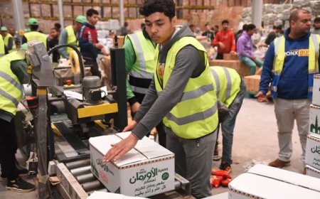 تجهيز 10 آلاف كرتونة رمضان استعدادًا لتوزيعها قبل حلول الشهر المعظم في المنيا