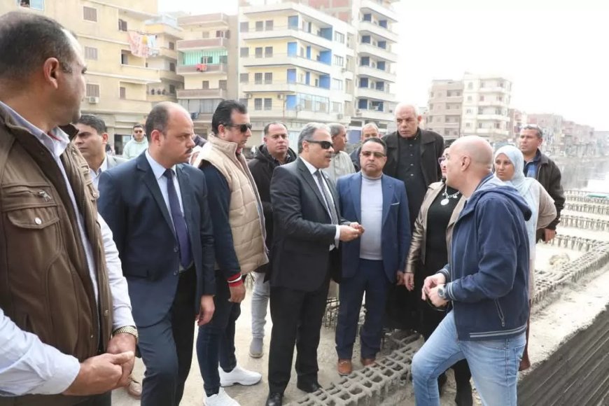 محافظ الشرقية يتفقد أعمال التغطية بمصرف بلبيس العمومي