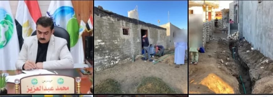 ٧٠ وصلة مياه شرب مجانية  للأسر الأولى بالرعاية بالشرقية