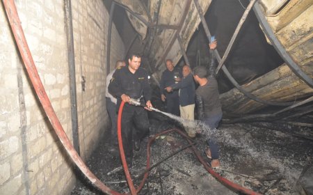 السيطرة على حريق هائل بمدينة منفلوط بأسيوط