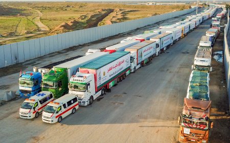 94 قافلة إغاثية خلال شهرين.. الهلال الأحمر المصري مستمر في العطاء