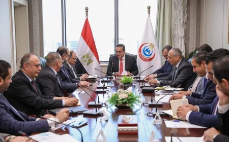نائب رئيس مجلس الوزراء وزير الصحة فى اجتماع مع ممثلي وزارات السياحة والتجارة والصناعة، والهيئة القومية لسلامة الغذاء، وهيئة الدواء للوقوف على مستجدات فرص تعزيز الاستثمارات العالمية في السوق المصري